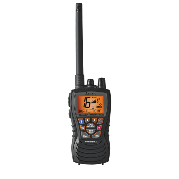 Cobra UKW Handfunkgerät MRHH500, schwimmend, Bluetooth, Telefonfunktion und Rewind-Funktion, Seefunk. Funk-Gerät. Hand-Funk-Gerät. 