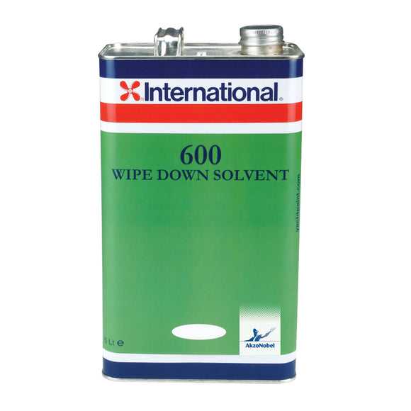 International Wipedown 600 5L,  Reinigungs-Verdünnung, für harte Verunreinigungen wie Wachse, Öl und Schleifrückstände, Anwendung vor dem Schleifen, der Oberflächenvorbereitung oder dem Streichen, Unterwasser- und Überwasserschiff