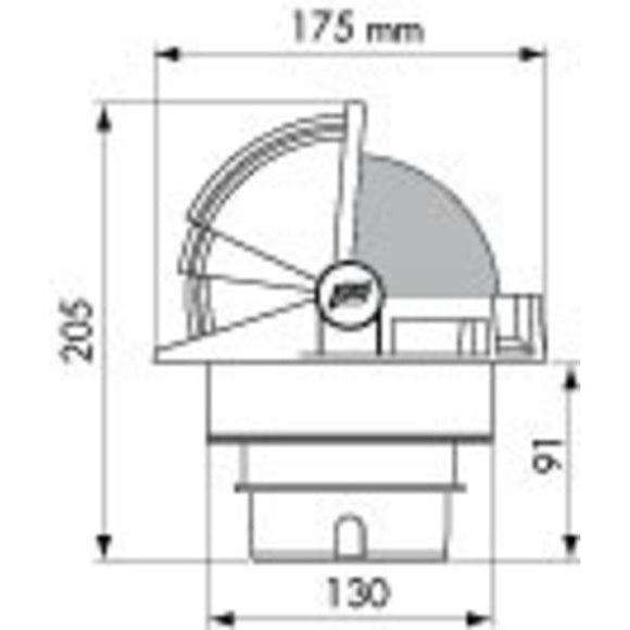 Deckeinbausatz für Kompass Olympic 135, Hersteller: Plastimo, Technische Hinweise, Maße