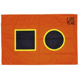  Internationale Seenot Flagge, Masse: 75 x 112 cm. Tag und Nacht bei allen Wetterbedingungen  sichtbar. Seenotflagge, Distress flag, Life flag