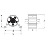 In Line Ventilator Standard 12V 4 Zoll von ATTWOOD für Motorraum, Bilge und Schränke