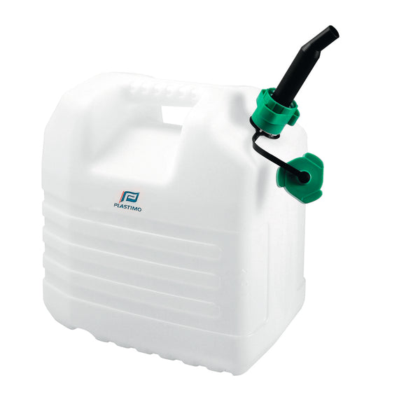 Wasserkanister aus Polyethylen 20 Liter, Trinkwasser geeignet, trabgarer Wasserbehälter zum Nachfüllen von Wasser.