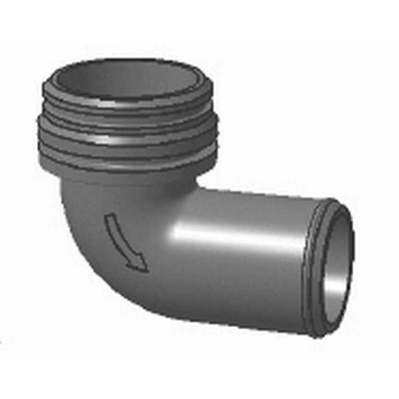 Fitting für Bilgepumpe 1038 von Plastimo - Winkelstück mit Dichtung, 38 mm, Winkel für Bilgen-Pumpe.