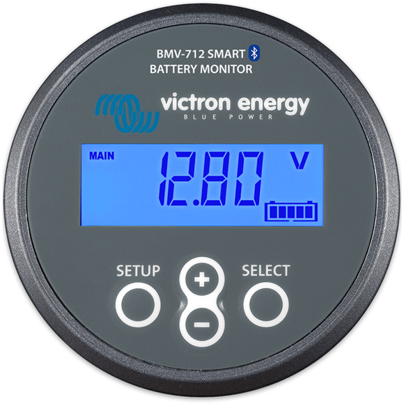 Victron Batterie Monitor BMV-712 Smart, Spannungsmesser, Ladezustand bewachen, mit Buetooth, Strom an Bord, Batterie, Laden, Ladegerät, Gerät zum Trennen von Batterien, Überwasserschiff, Yachttechnik, Bootsbedarf, Batterie-Anzeiger
