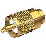 PL-259-Stecker, vergoldet, für Antennenkabel