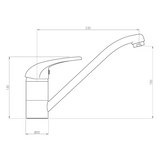  Mischregler mit langem Hahn für Küche und Bad